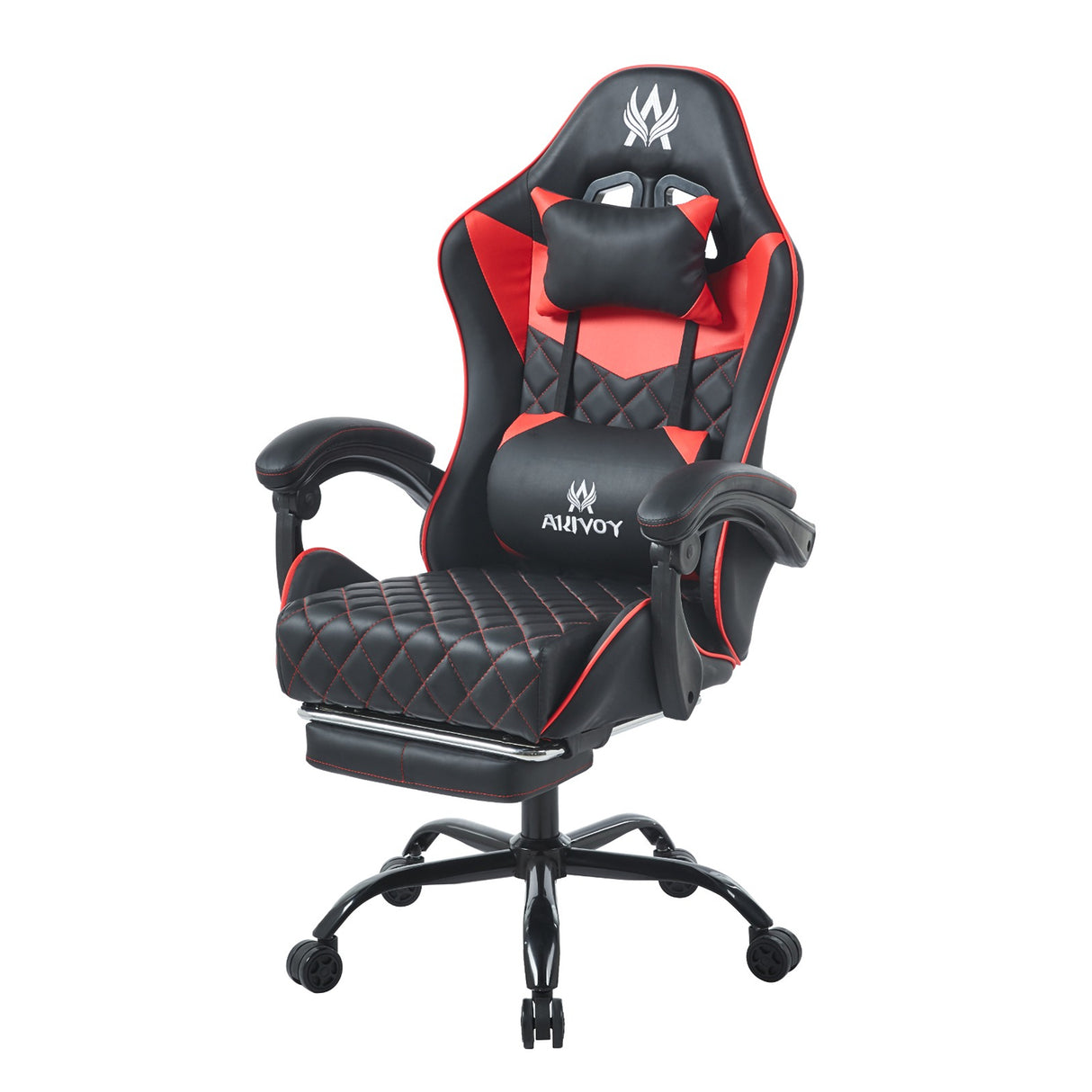 Silla Gamer Sakai 2024 Negra Rojo 55x135cm Con Espaldar Reclinable y Soporte Lumbar - Sillas de Oficina | Bylmo