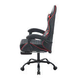 Silla Gamer Sakai 2024 Negra Rojo 55x135cm Con Espaldar Reclinable y Soporte Lumbar - SILLAS DE OFICINA | Bylmo