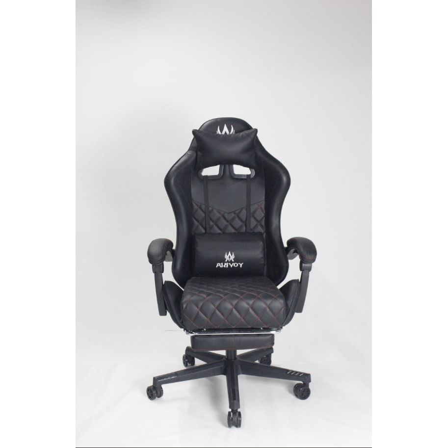 Silla Gamer Sakai 2024 Negra 55x135cm Con Espaldar Reclinable y Soporte Lumbar