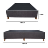 Base Cama Coleccion 1 Gris Oscuro Doble 140 X 190 Cm Con Patas - Camas | Bylmo