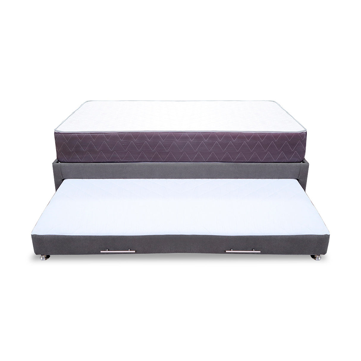 Combo Cama Tarima y Colchón Coleccion 1 Gris Oscuro y Cenizo Blanco Sencillo 100 X 190 Cm - Camas | Bylmo