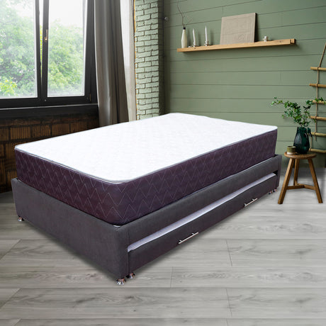 Cama Tarima Coleccion 1 Gris Oscuro Sencillo 100 X 190 Cm Con Patas - Camas | Bylmo