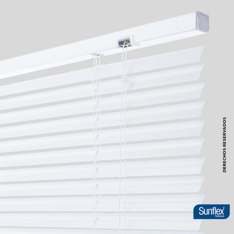 Persiana Horizontal Blanco 120x140cm de Soporte Propio - Cortinas y Persianas | Bylmo