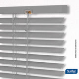 Persiana Horizontal Plata 120x140cm de Soporte Propio - Cortinas y Persianas | Bylmo