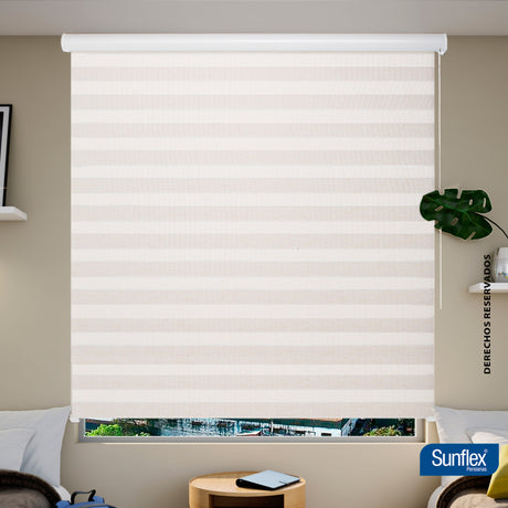 Cortina Roller Duo Arena 140x170cm de Tubo - Cortinas y Persianas | Bylmo
