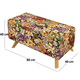 Puff Frida Multicolor 82x40cm Rectangular Con Baúl - Sillas y Butacos | Bylmo