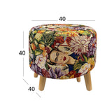 Puff Frida Multicolor 40x40cm Circular - Sillas y Butacos | Bylmo
