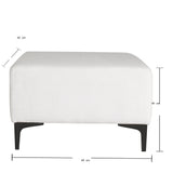 Puff Blanco 60x43cm Cuadradro - Sillas y Butacos | Bylmo