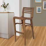 Silla Bar Madera Clara Natural 38x94cm Rectangular Con Espaldar - Sillas y Butacos | Bylmo