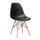 Combo Comedor y Cuatro Sillas Circular Amaretto y Negro 80x75cm para Cuatro Puestos - Comedores | Bylmo