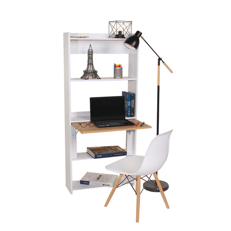 Escritorio Transformable y Silla Space Blanco y Vienes 64x160cm - Escritorios | Bylmo