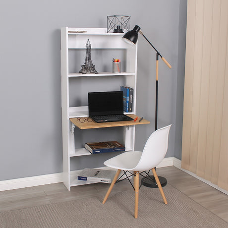 Escritorio Transformable y Silla Space Blanco y Vienes 64x160cm - Escritorios | Bylmo