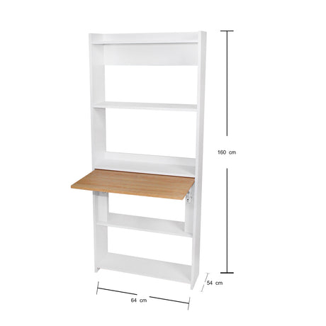 Escritorio Transformable y Silla Space Blanco y Vienes 64x160cm - Escritorios | Bylmo