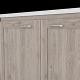 Cocina Zurich Ceniza 100x40cm Con Mesón Pozuelo Izquierdo y Sin Estufa - Cocinas | Bylmo