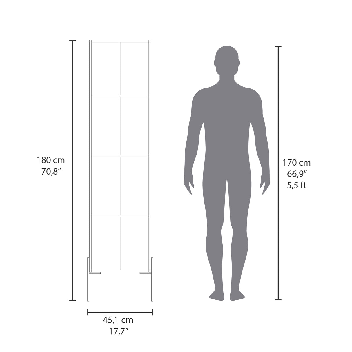 Mueble para Baño Plomo 29.7x123.8cm Con Patas - Muebles para Baño | Bylmo