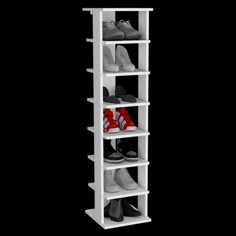 Zapatero Vertical Odesto Blanco 29.7x123.8cm de Siete Niveles - Zapateros | Bylmo
