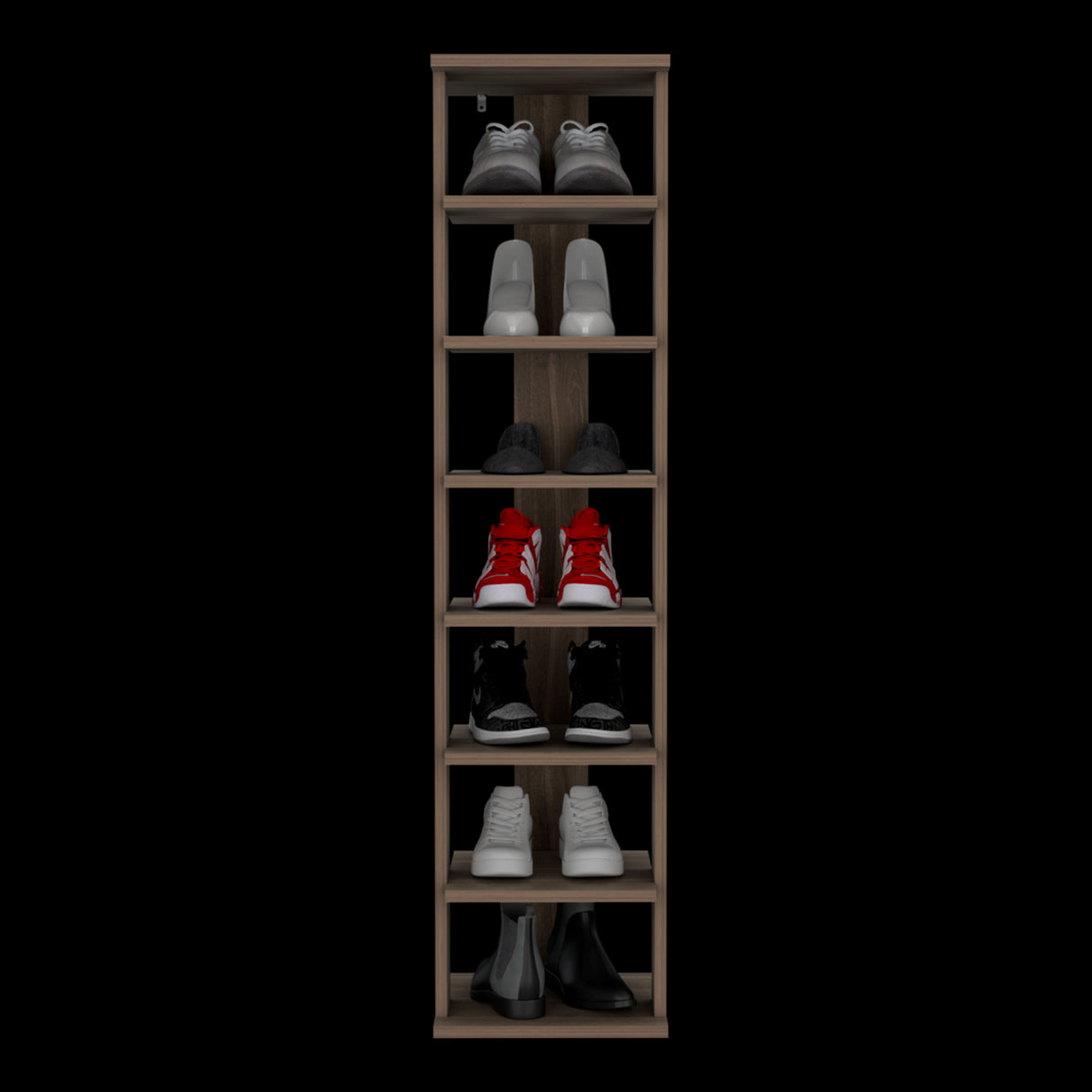 Zapatero Vertical Odesto Milan 29.7x123.8cm de Siete Niveles - Zapateros | Bylmo