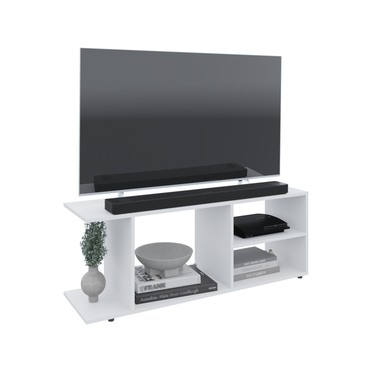 Rack de TV GoodWood Blanco 120.3x45.4cm Para TV hasta 50 Pulgadas - Muebles de TV | Bylmo