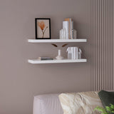 Set X 2 Repisas Rectangular Blanco 80x3.8cm Flotante - Repisas y Percheros | Bylmo