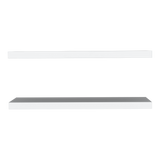 Set X 2 Repisas Rectangular Blanco 80x3.8cm Flotante - Repisas y Percheros | Bylmo