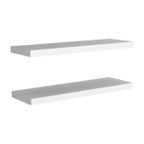 Set X 2 Repisas Rectangular Blanco 80x3.8cm Flotante - Repisas y Percheros | Bylmo