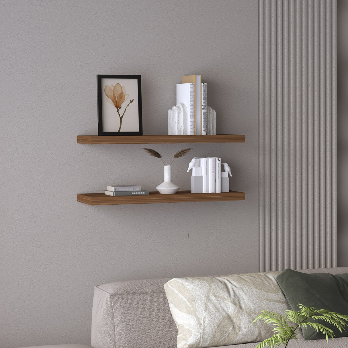 Set x 2 Repisas Rectangular Gales 80x3.8cm Flotante - Repisas y Percheros | Bylmo
