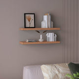 Set x 2 Repisas Rectangular Miel 80x3.8cm Flotante - Repisas y Percheros | Bylmo