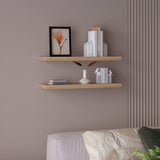 Set x 2 Repisas Rectangular Rovere 80x3.8cm Flotante - Repisas y Percheros | Bylmo