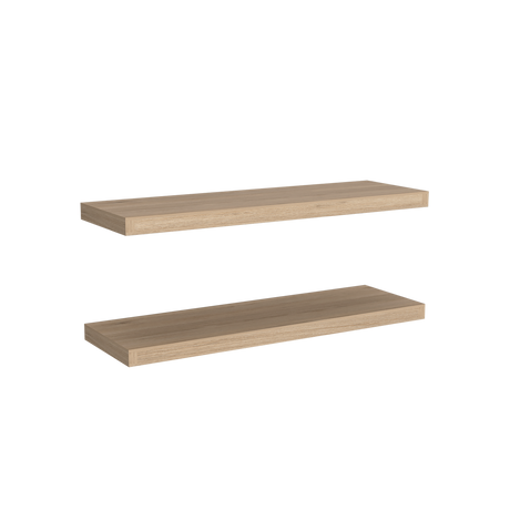 Set x 2 Repisas Rectangular Rovere 80x3.8cm Flotante - Repisas y Percheros | Bylmo