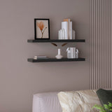 Set x 2 Repisas Rectangular Wengue 80x3.8cm Flotante - Repisas y Percheros | Bylmo