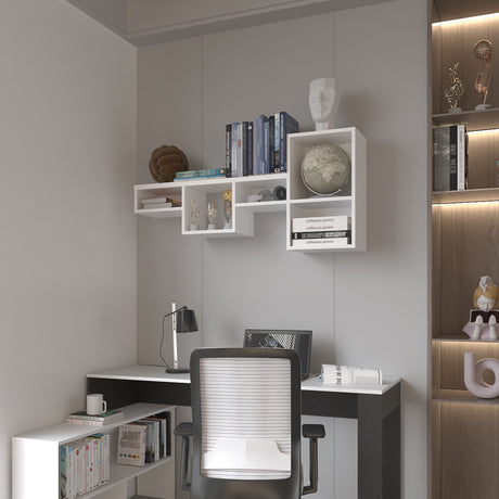 Repisa Rectangular Wall 1A Blanco 120x56cm Flotante - Repisas y Percheros | Bylmo