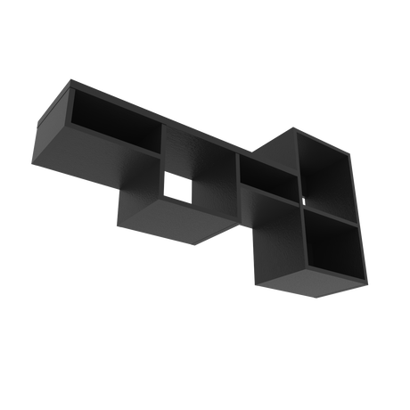 Repisa Rectangular Wall 1A Wengue 120x56cm Flotante - Repisas y Percheros | Bylmo