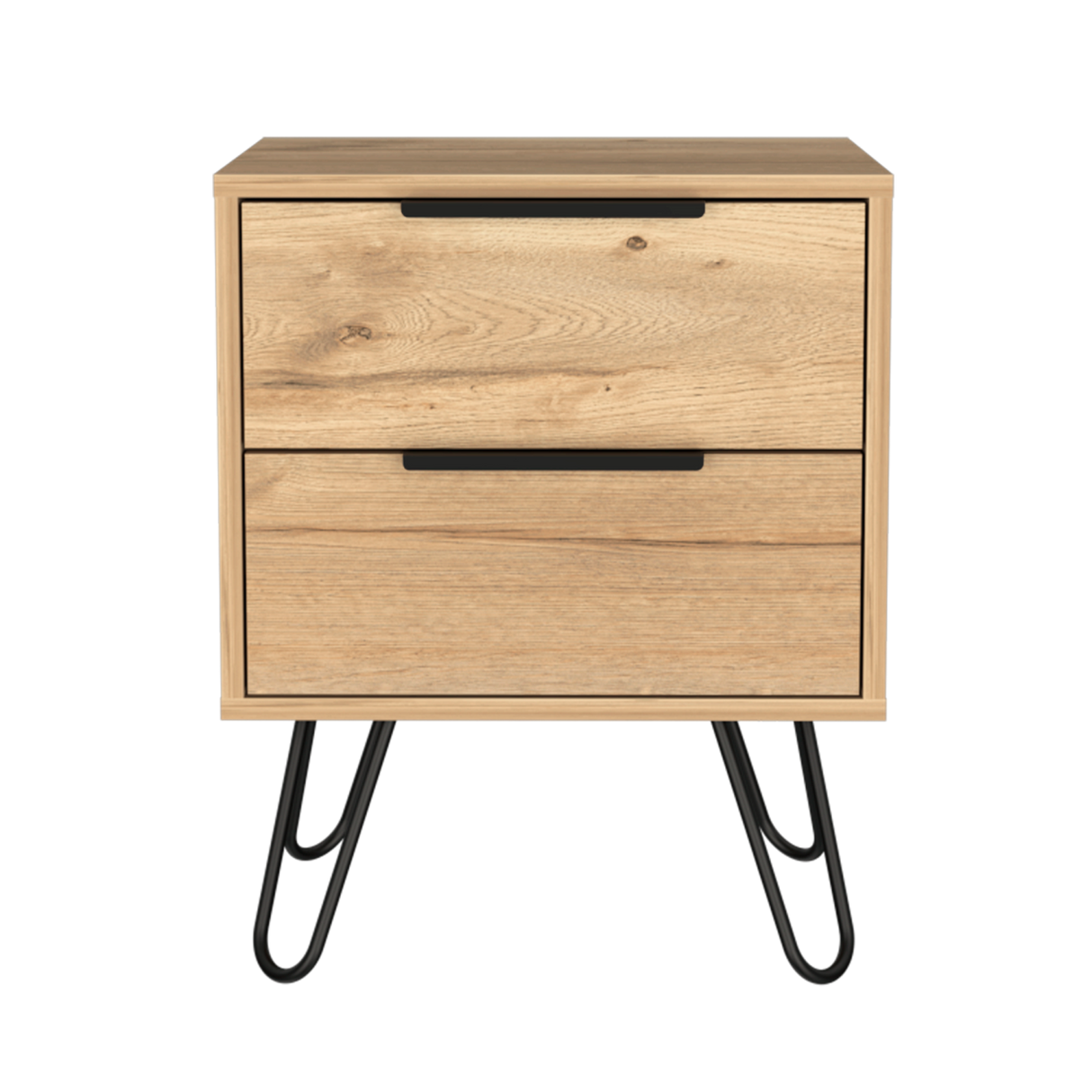Mesa de Noche Augusta Duna 45x57cm Con Dos Cajones y Patas - Mesas de Noche | Bylmo