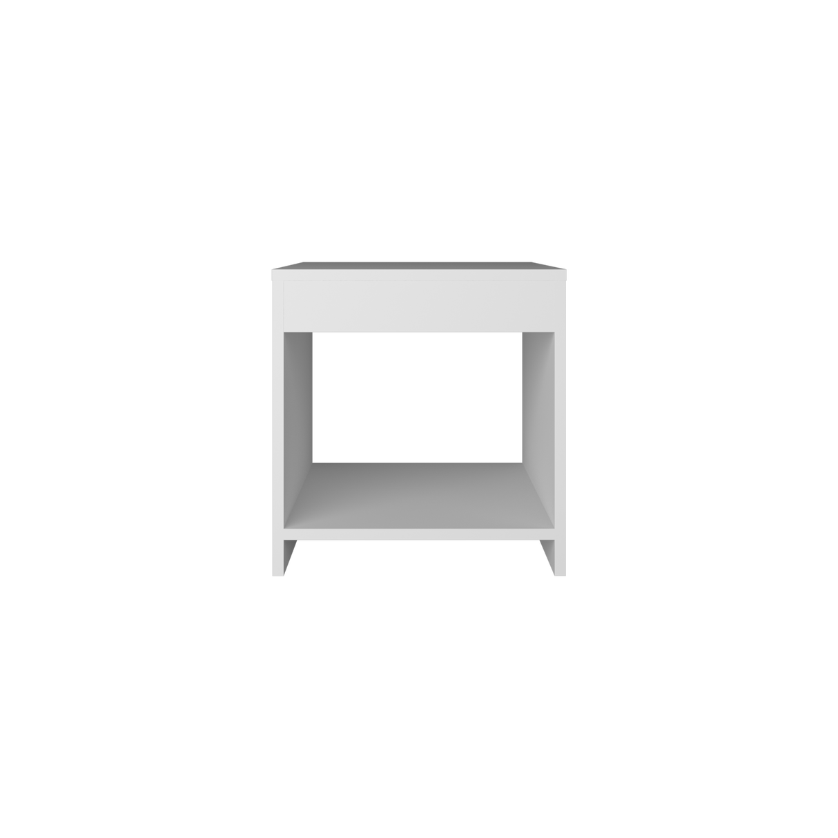 Mesa de Noche Chroma Blanco 40x42.1cm Con Compartimiento - Mesas de Noche | Bylmo