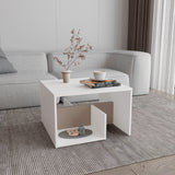 Mesa de Centro Everett Blanco y Taupe 39.8x63.4cm Rectangular - Mesas de Centro | Bylmo