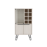 Bar Bajo Aster Niebla 59.6x109.4cm Con Patas y Ocho Portabotellas - Bares | Bylmo