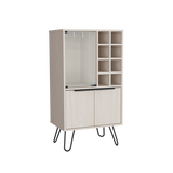 Bar Bajo Aster Niebla 59.6x109.4cm Con Patas y Ocho Portabotellas - Bares | Bylmo