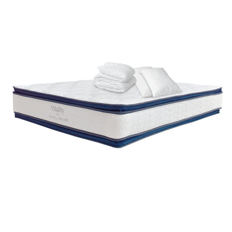 Combo Colchón Vitality King 200 X 200 Cm Medio Firme Ortopedico Con Almohada y Protector - Colchones | Bylmo