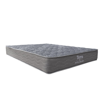 Combo Colchón y Base Cama Terra Gris Claro y Gris Grafito Doble 140 X 190 Cm Medio Firme Ortopedico - Colchones | Bylmo