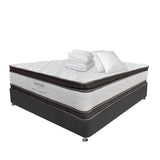 Combo Colchón y Base Cama Serenity Blanco y Gris Grafito King 200 X 200 Cm Medio Firme Ortopedico - Colchones | Bylmo