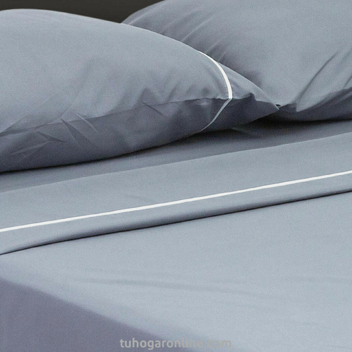 Juego de Sabanas Marsella Gris Suave 4 Piezas 140x190cm - SABANAS | Bylmo