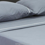 Juego de Sabanas Marsella Gris Suave 4 Piezas 140x190cm - SABANAS | Bylmo