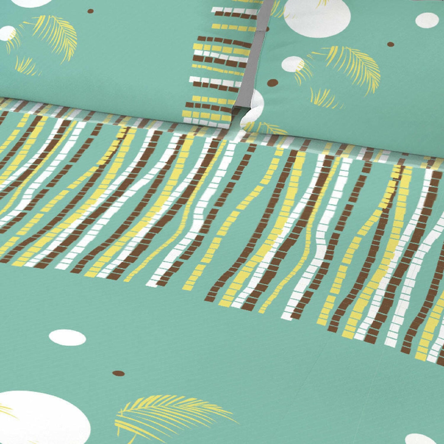 Juego de Sabanas Basic Verde Moderno Poliéster King 200x200cm 4 Piezas - SABANAS | Bylmo