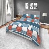 Juego de Sabanas Basic Azul y Blanco 4 Piezas King 200x200cm Moderno. - SABANAS | Bylmo