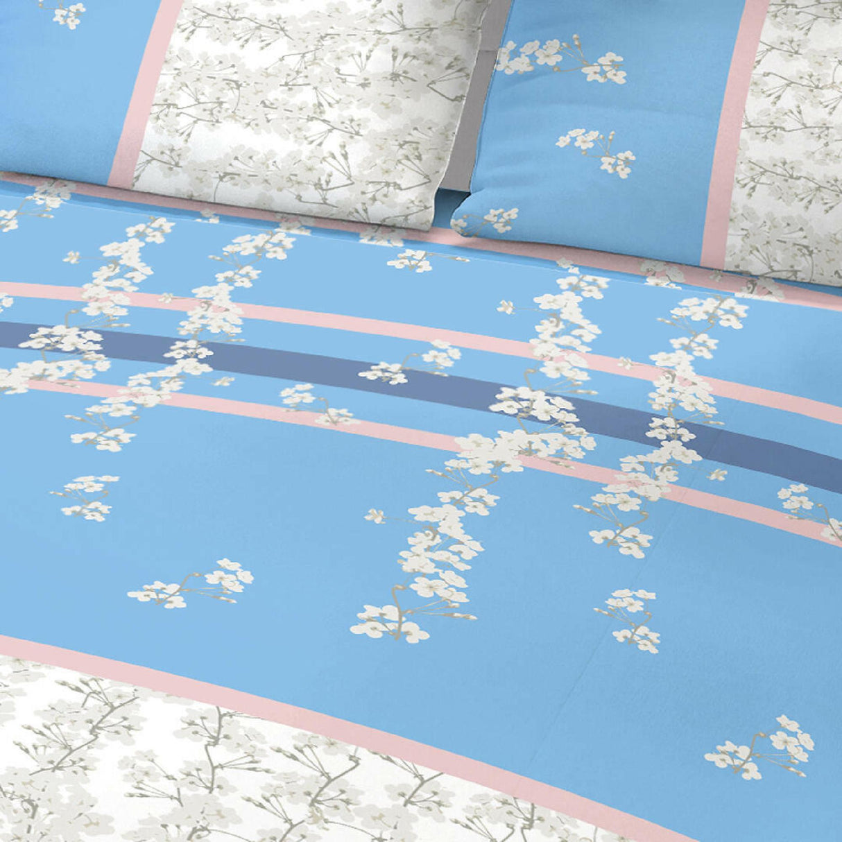 Juego de Sabanas Basic Azul Celeste Moderno 4 piezas 120x190cm Juego de sábanas de alta calidad - SABANAS | Bylmo