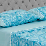 Juego de Sabanas Barcelona Cosmopolita 4 piezas 160x190cm Azul Claro Microfibra suavizada - Sabanas | Bylmo