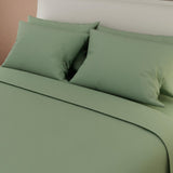 Juego de Sabanas Basic Verde Claro Moderno 140x190 4 Piezas - Sabanas | Bylmo