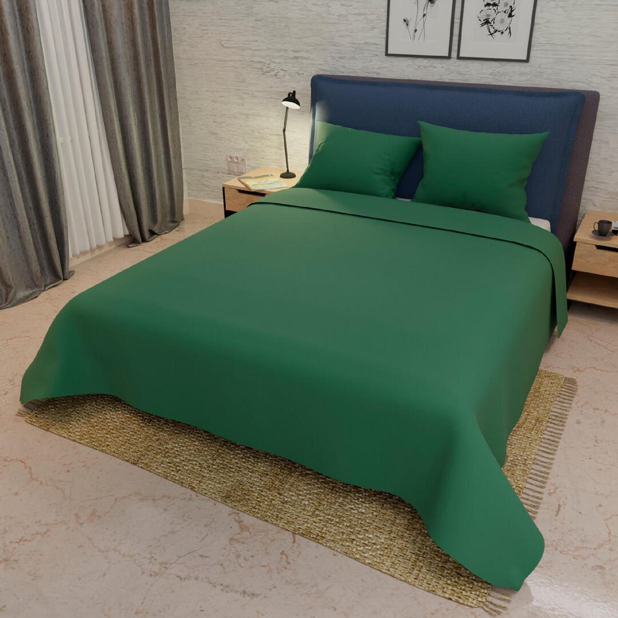 Juego de Sabanas Basic Verde Limón 4 Piezas 140x190 Cm - Sabanas | Bylmo