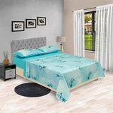 Juego de Sabanas Barcelona Cosmopolita 4 piezas 140x190 cm Azul Moderno. - Sabanas | Bylmo