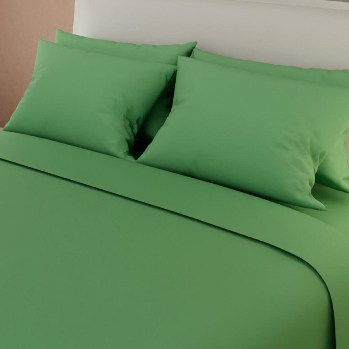 Juego de Sabanas Basic Verde Militar 200x200cm 4 Piezas Suaves - Sabanas | Bylmo
